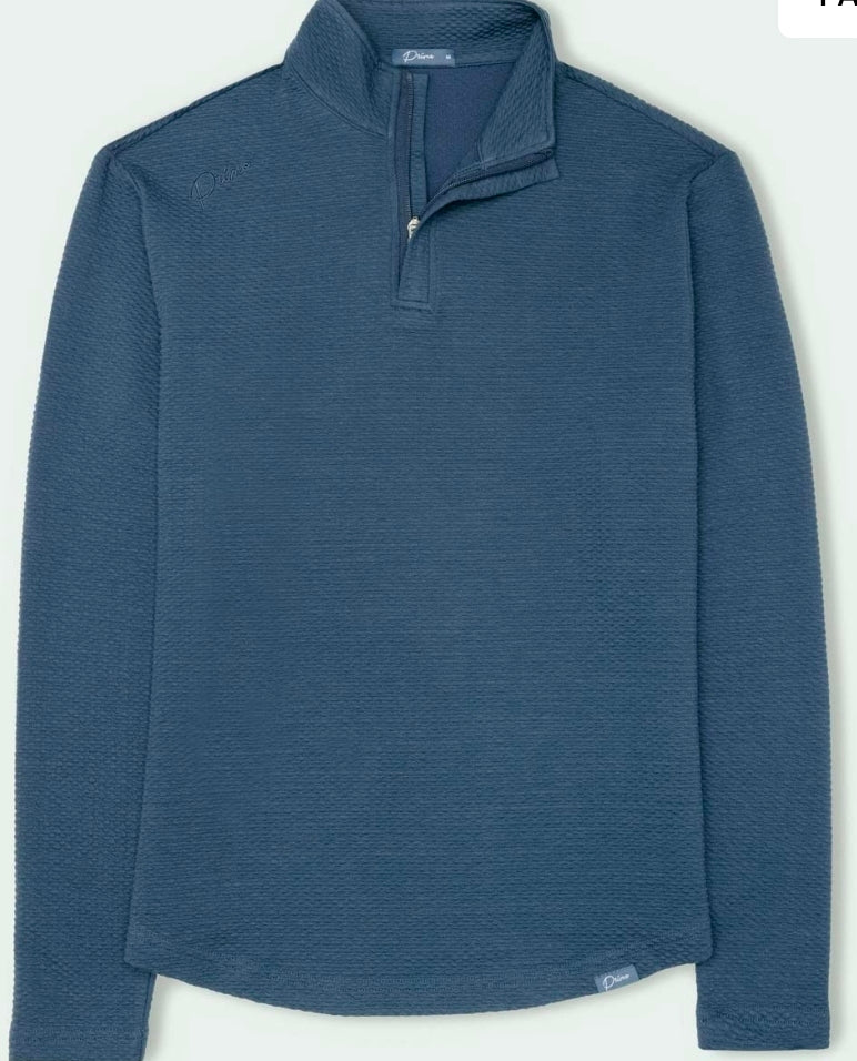 Primo Slate Blue Waffle Quarter Zip