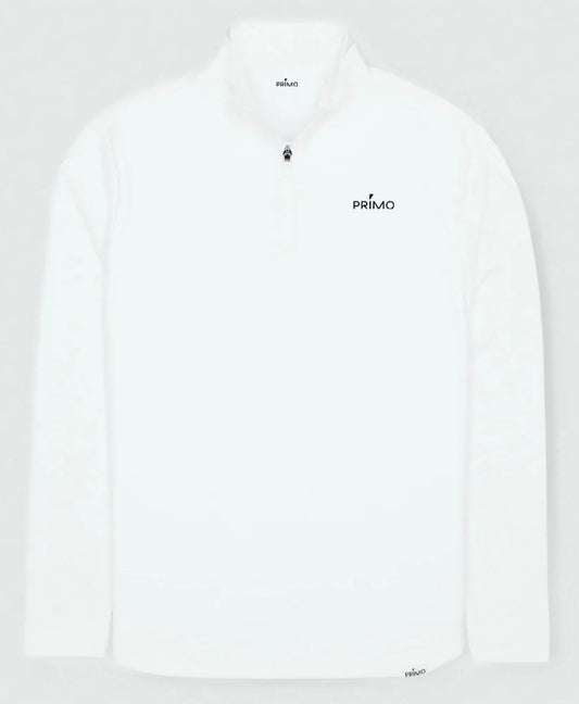 Primo White Cursive Quarterzip